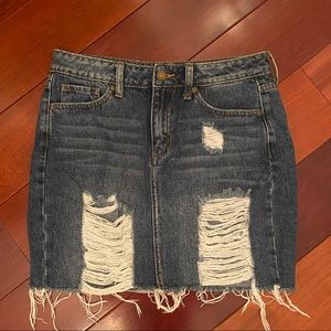 JBD front rip jean skirt size S